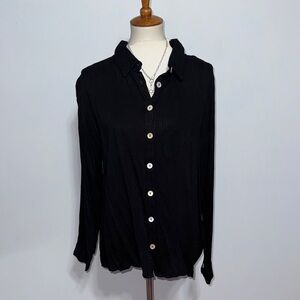 entro Black Button-Down Shirt